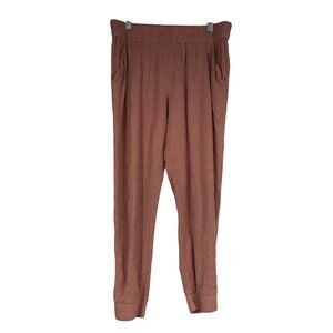 SATURDAY SUNDAY - WOMEN'S MEDIUM - PINK ELASTIC WAIST 100% RAYON PANTS W/POCKETS